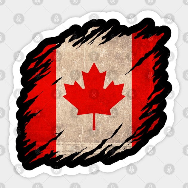 Vintage Canada Canadian Flag Pride Sticker by snnt